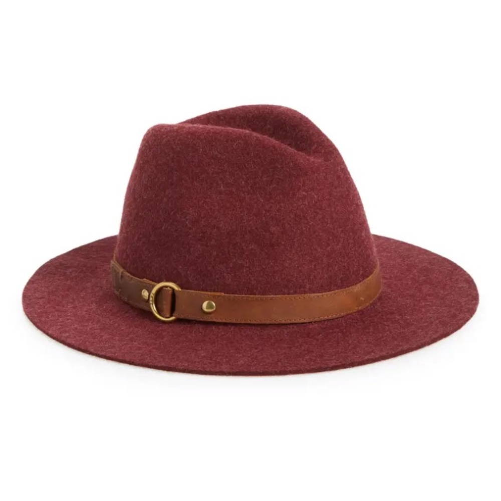 Frye Harness Wool Felt Tall Crown Fedora Hat NWT - Picture 2 of 10